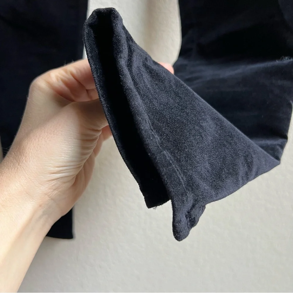 Rag & Bone Nina High Rise Ankle Skinny Black Velvet Pants Size 26